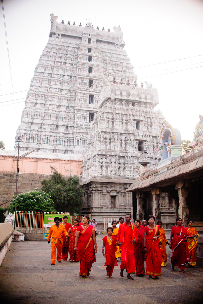 The Thiruvannamalai temple has several temple towers pointing in the four cardinal directions, each exquisitely carved.