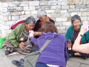 Elderly Bhutanese Women at National Memorial Chorten, Thimphu