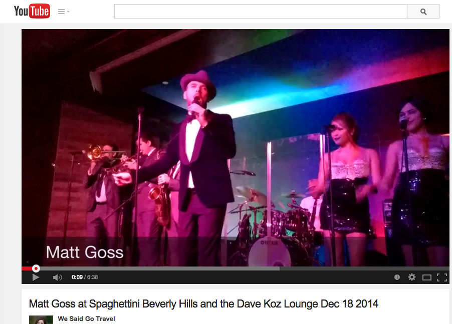 Matt Goss at Spaghettini