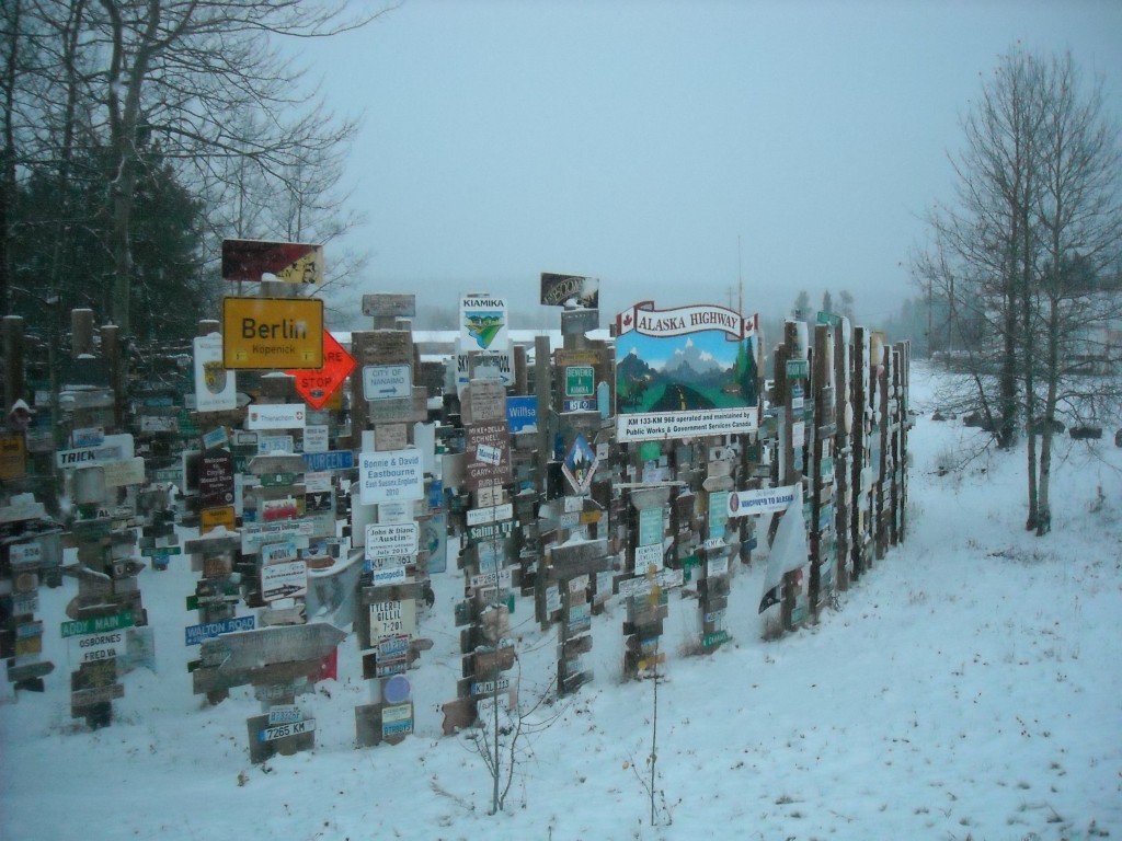 Braving the Snow Drifts of Watson Lake Canada