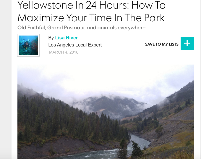Yellowstone Park in 24 hours. Go!
