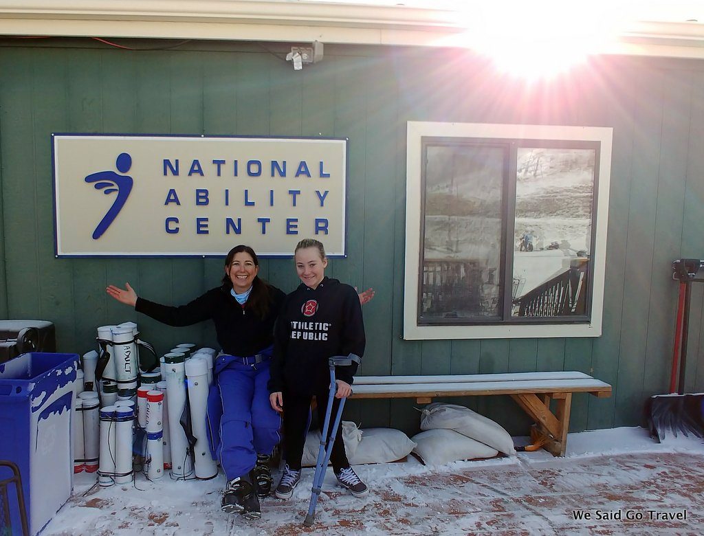 Saylor O'Brien Paralympic Development Athlete skiing with Lisa Niver