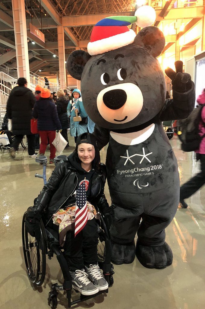 Saylor O'Brien at the 2018 Paralympic Games in Korea