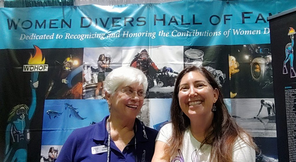 Lisa Niver Meg Donat Women Divers Hall of Fame Scuba Show 2019
