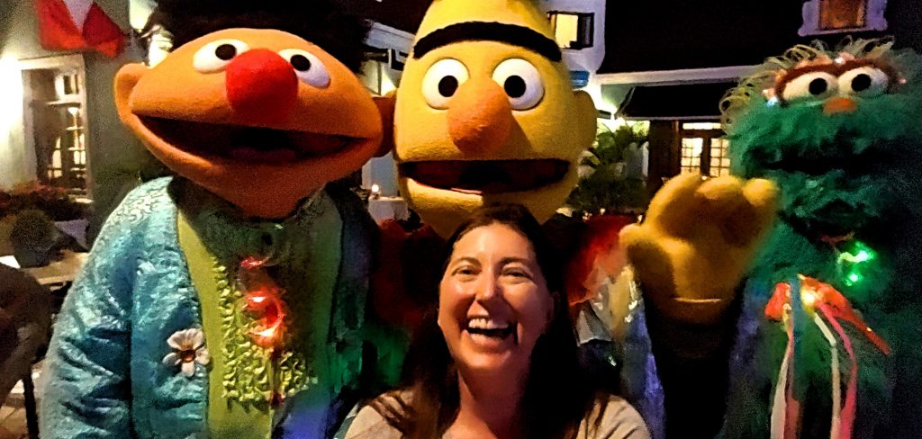 Lisa Niver at Sesame Street Parade at Beaches Turks and Caicos